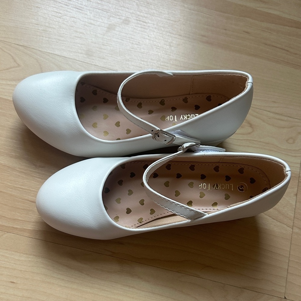 Chic White Kids Dress Shoes